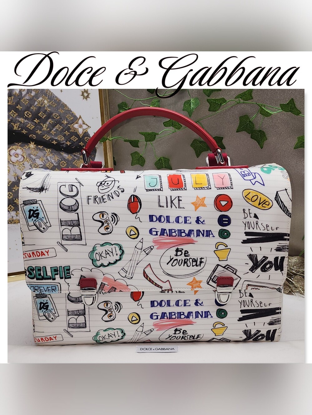 Authentic Dolce And Gabbana 2 Way Graffiti Backpack With COA & Dust BAG